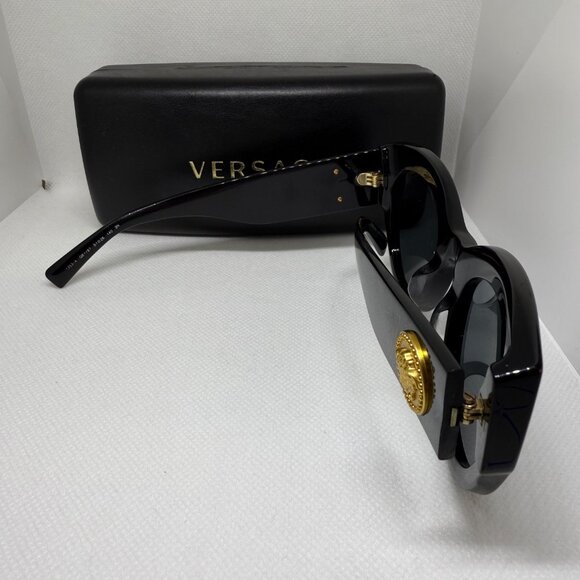 Versace Women’s Designer Sunglasses – Black & Gold Medusa - Picture 9 of 16